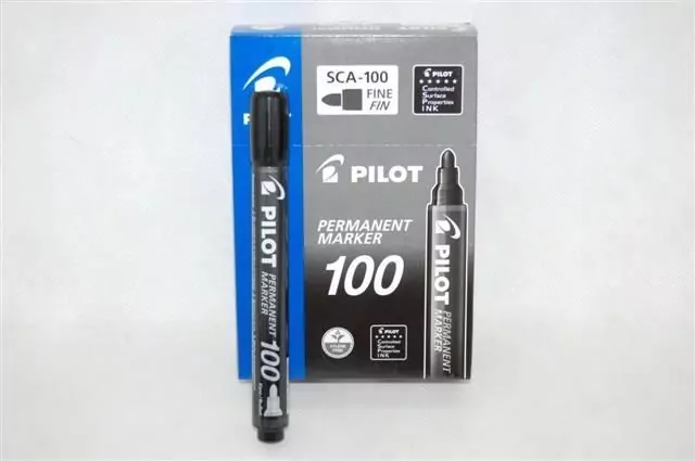 Marker permanentny SCA-100 czarny (12szt) PILOT - tantis.pl