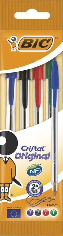 Długopis Cristal Original pouch mix 4 kolory BIC - tantis.pl