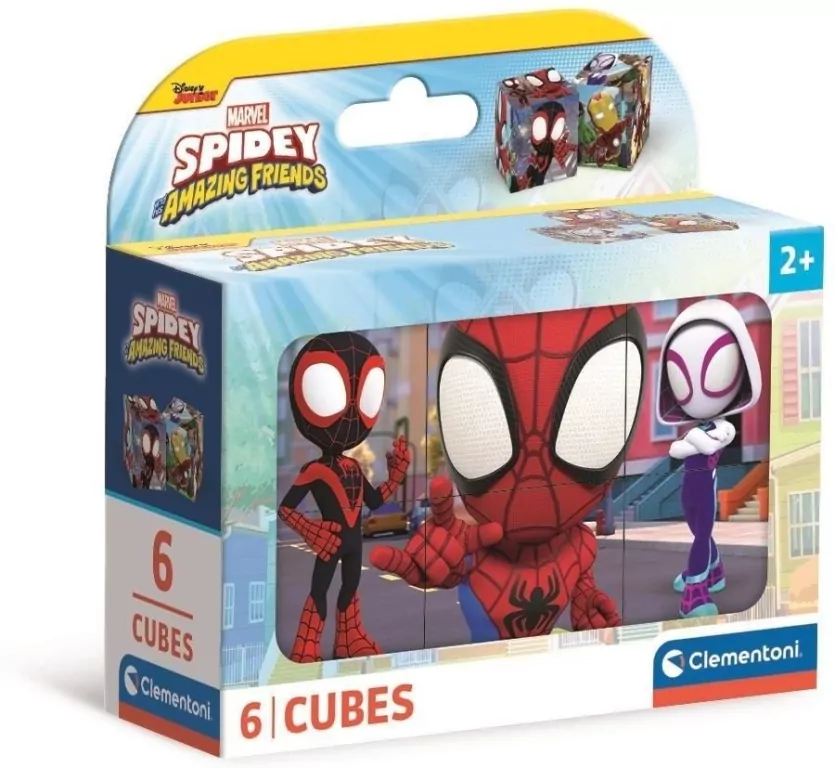 Clementoni. Klocki obrazkowe 6 elementów. Spidey i super-kumple - tantis.pl