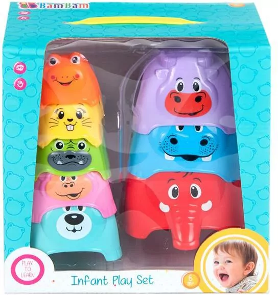 Bam Bam. Kubeczki do układania. Zwierzaki - tantis.pl