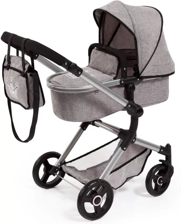 Bayer. Wózek głęboki dla lalki VARIO. Szary 18410AA - tantis.pl