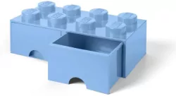 LEGO(R) pojemnik klocek z szufladami ósemka błękit..