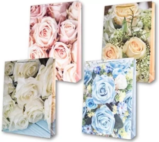 Torebka ozdobna laminowana PL-9 duża róże - tantis.pl