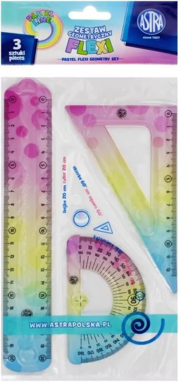 Astra. Zestaw geometryczny pastelowy Flexi, 3 elementy - tantis.pl
