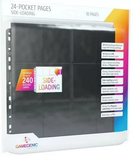 Gamegenic:24-Pocket Pages Sideloading-Black - tantis.pl