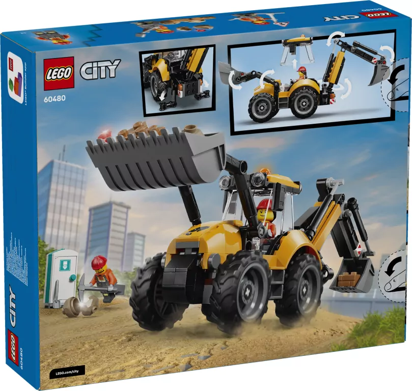 LEGO® Żółta koparko-ładowarka 60480 - tantis.pl
