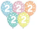 Balony cyfra 2, mix 30cm - tantis.pl