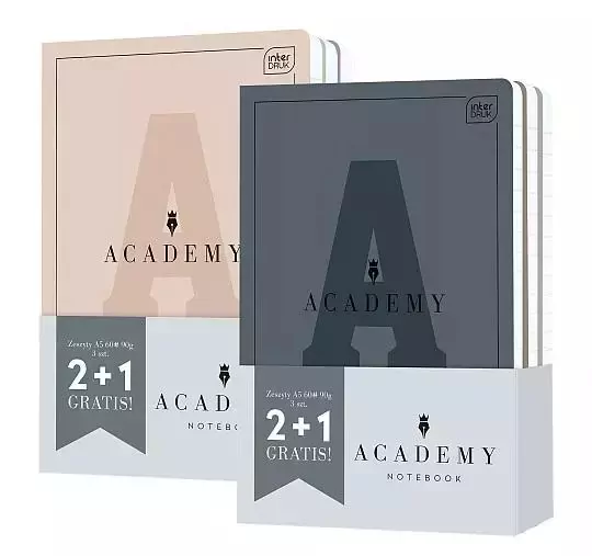 Zeszyt A5/60K kratka Academy 2+1 gratis - tantis.pl