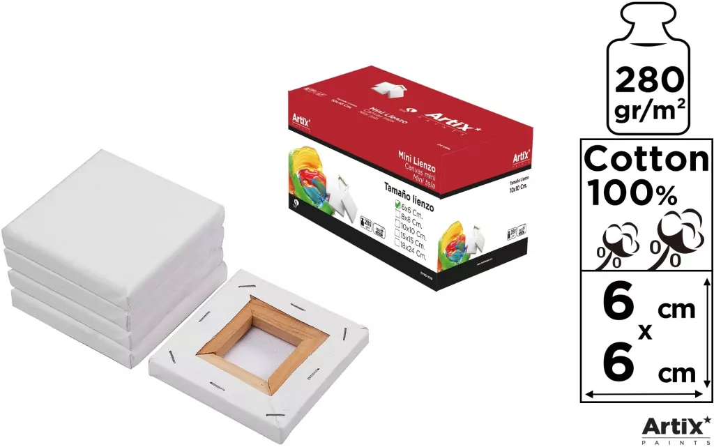 Podobrazie mini 6x6cm 280g/m2 - tantis.pl