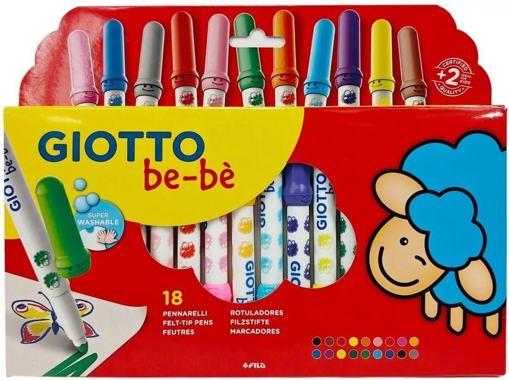Flamastry BeBe 18 kolorów GIOTTO - tantis.pl