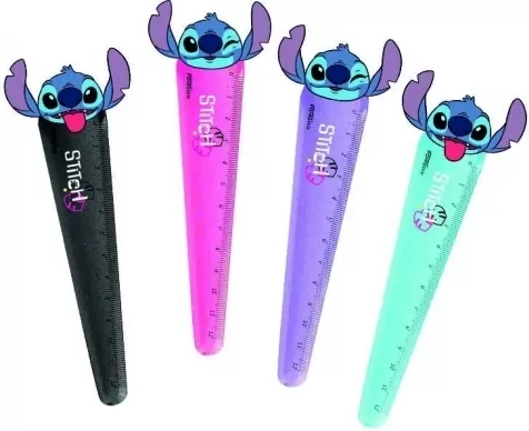 Linijka 12cm z główką Stitch Disney black p16 91385PTR mix cena za 1 szt - tantis.pl