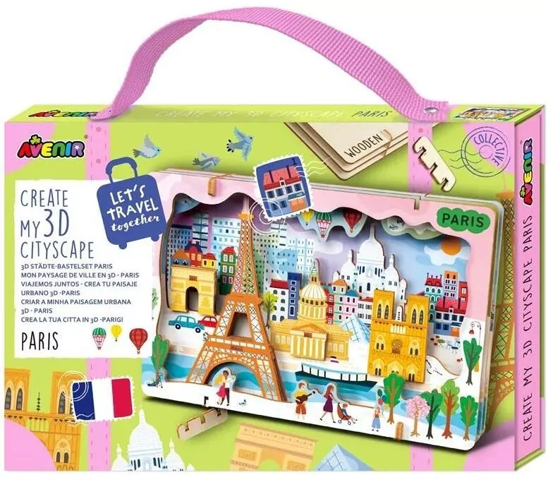 Stwórz pejzaż miejski Paryż - puzzle drewniane 3D - tantis.pl