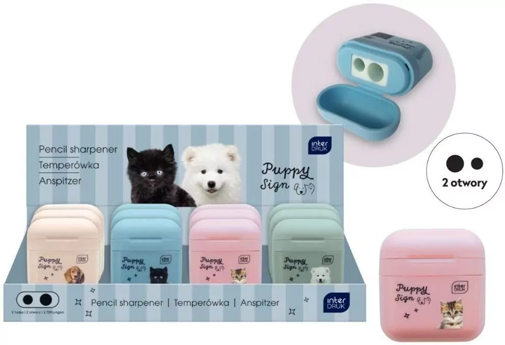 Temperówka podwójna z pojemn Puppy Sign (12szt) - tantis.pl