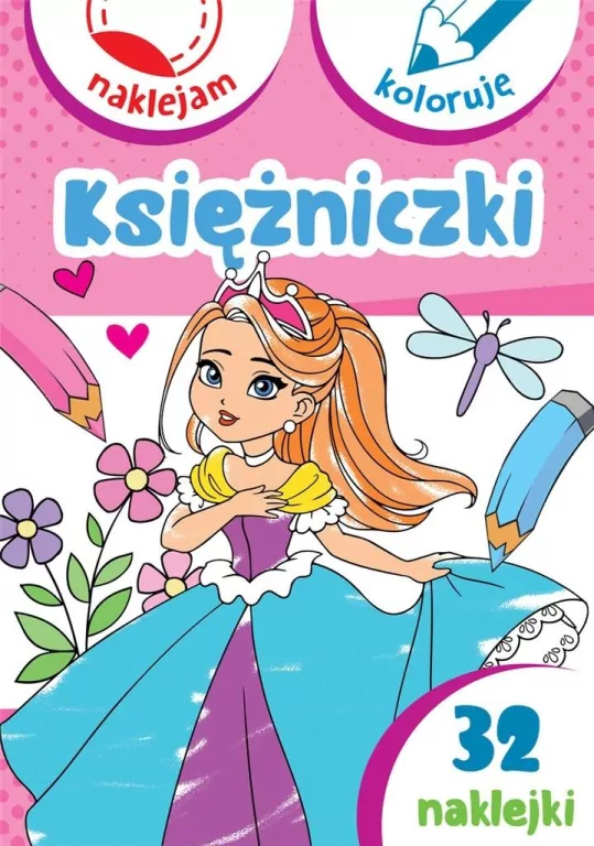 Księżniczki. Naklejam i koloruję - tantis.pl