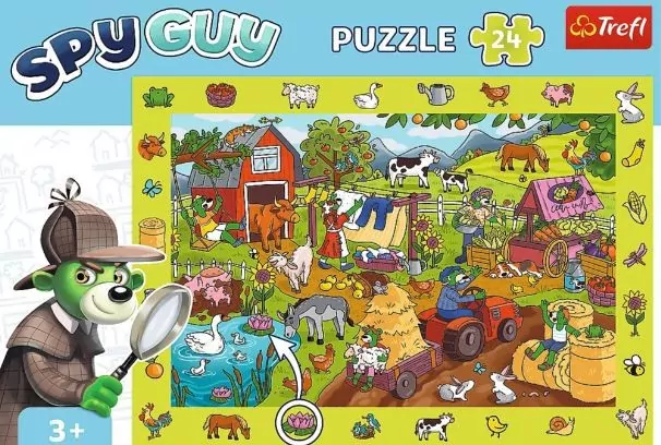 Puzzle 24 Obserwacyjne - Spy Guy Farma TREFL - tantis.pl