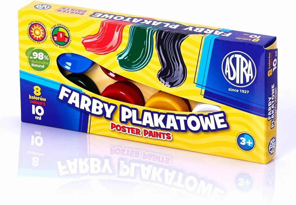 Farby plakatowe 8 kolorów, 10ml. - tantis.pl