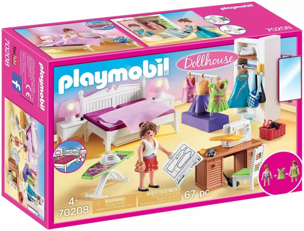 Sypialnia z kącikiem do szycia. Dollhouse 70208 - tantis.pl
