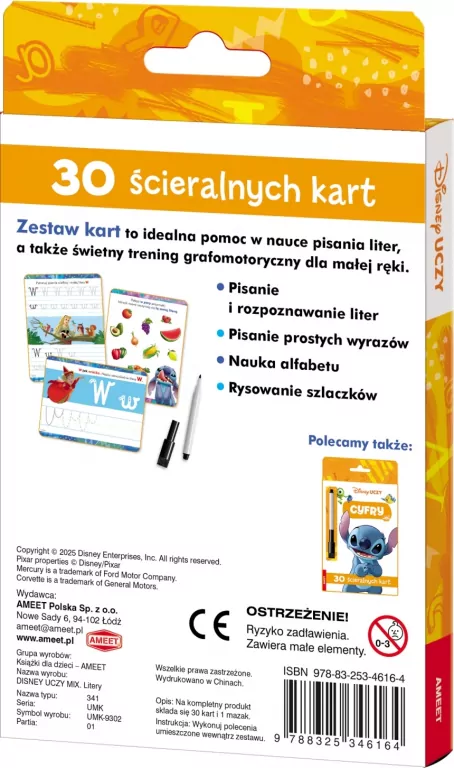 Disney Uczy. Litery. Karty - tantis.pl