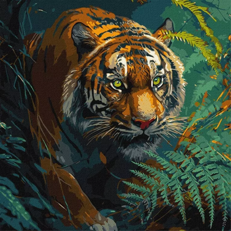 Malowanie po numerach -Władca dżungli 40x40cm - tantis.pl