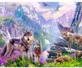 Mozaika diamentowa 5D - Wilki 40x30cm - tantis.pl