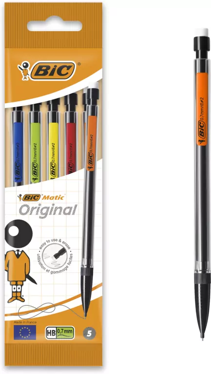 Ołówek automatyczny Matic z gumką HB BIC - tantis.pl