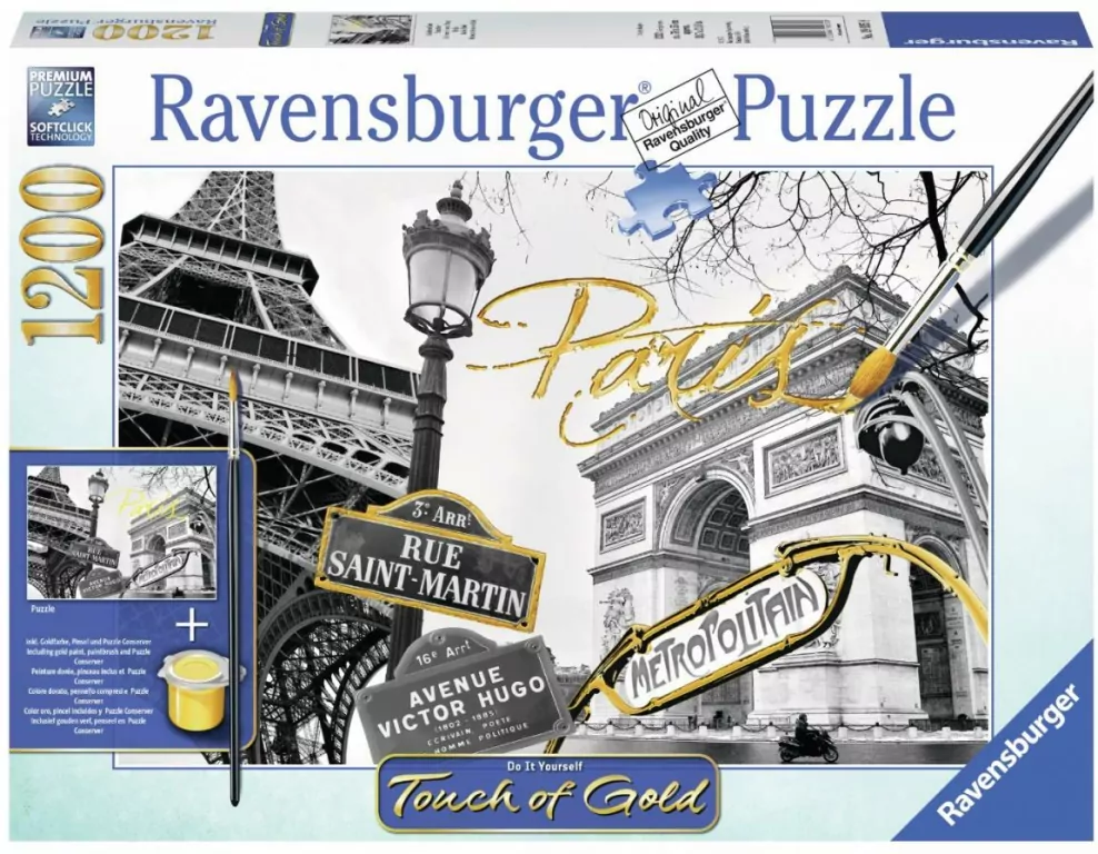 Puzzle 1200. Touch of Gold. Paryż. Puzzle do malowania - tantis.pl