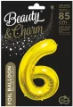 Balon foliowy 6 złoty 85cm - tantis.pl