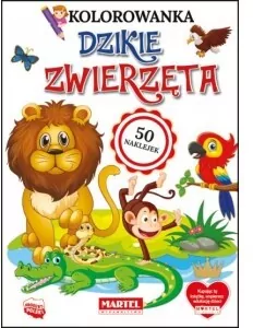 Kolorowanka Dzikie zwierzęta z naklejkami - tantis.pl