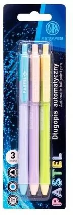 Długopis automatyczny 0,6mm. Pastel Pen. 3 sztuki - tantis.pl