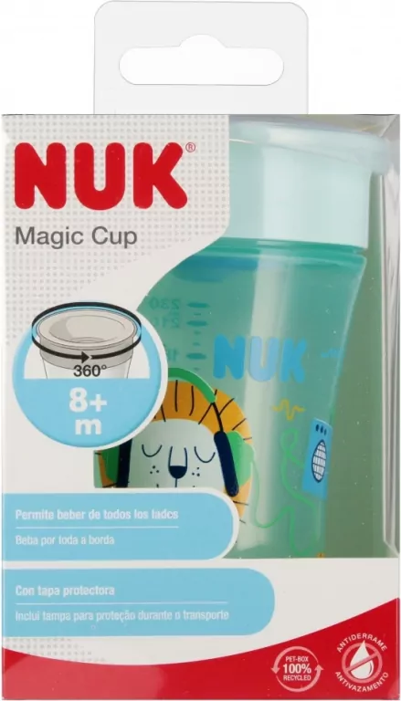 NUK. Magic Cup. Kubek 230 ml. 8 miesięcy. Niebieski - tantis.pl