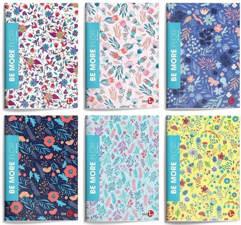 Zeszyt Be More Flor. A4/48K linia. 10 sztuk - tantis.pl