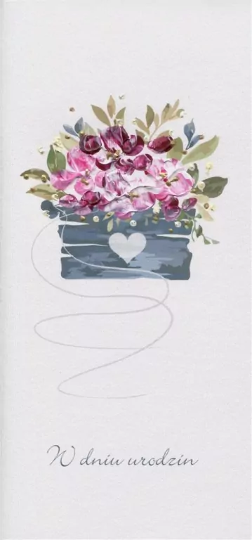 Karnet. Urodziny. Kwiaty w skrzynce - tantis.pl