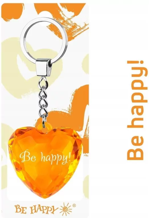 Brelok serce Be happy! - tantis.pl