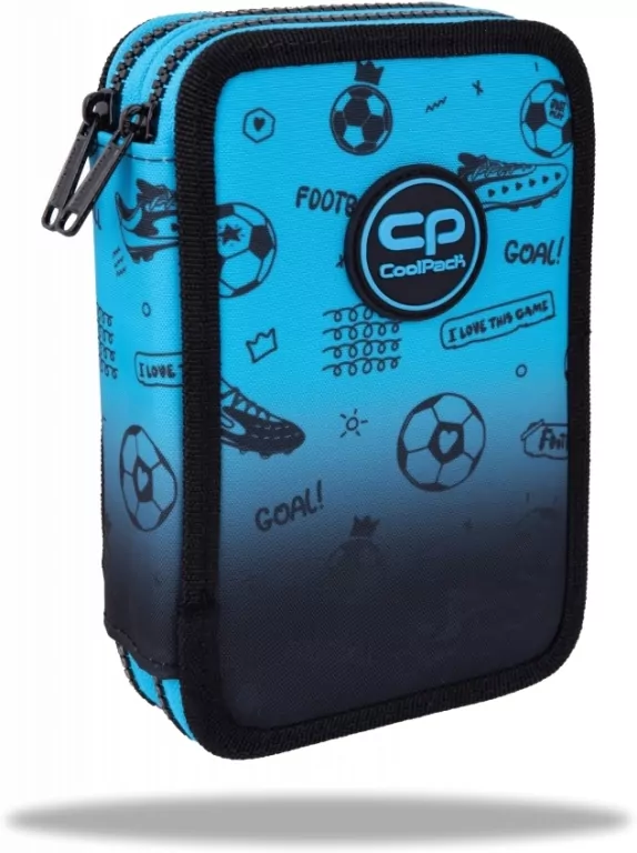 Coolpack, Piórnik podwójny z wyposażeniem Jumper 2 - Game Over Gradient Blue (F066008) - tantis.pl