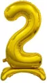 Balon foliowy B&C Cyfra stojąca 2 złota 74cm - tantis.pl