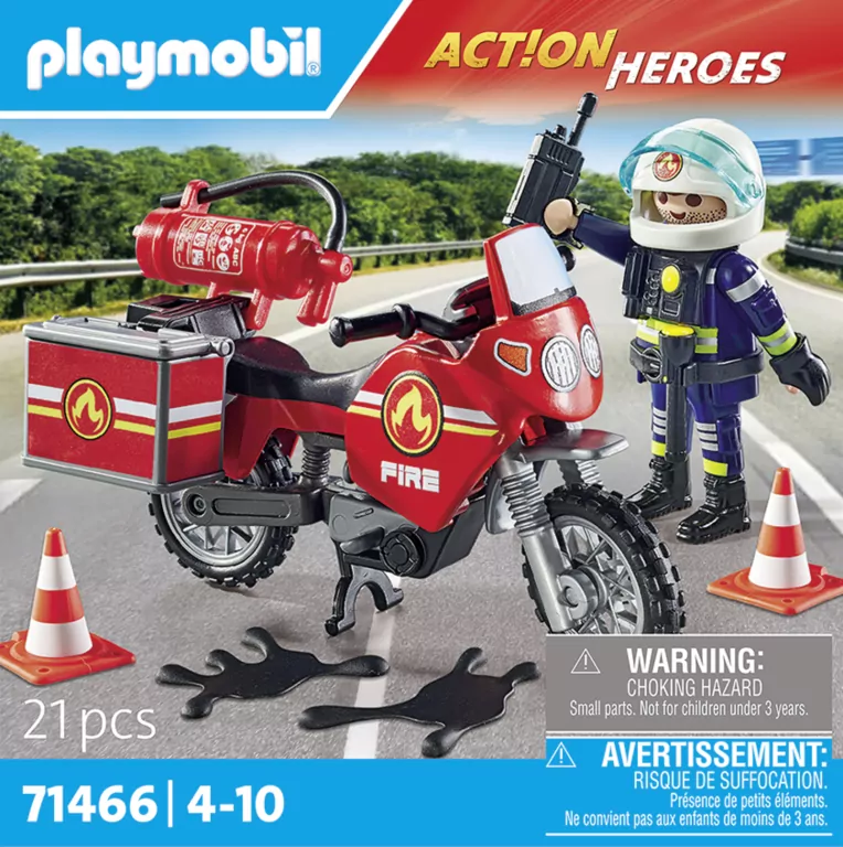 Playmobil 71466 Motocykl straży pożarnej na miejscu wypadku - tantis.pl