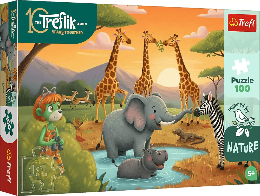 Puzzle 100 Inspired By Nature Wesoła ferajna TREFL - tantis.pl
