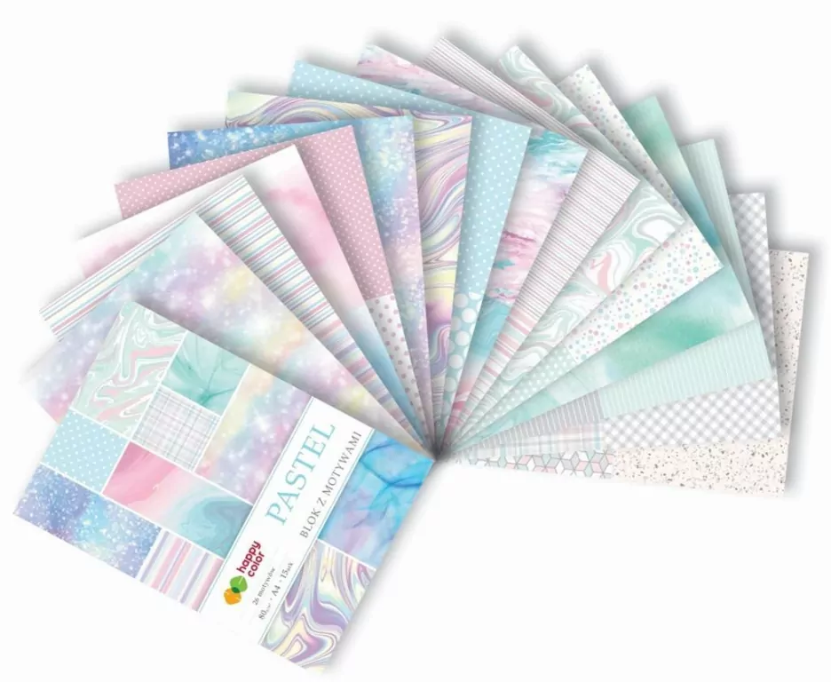 Blok z motywami Pastel A4/15K 80g - tantis.pl