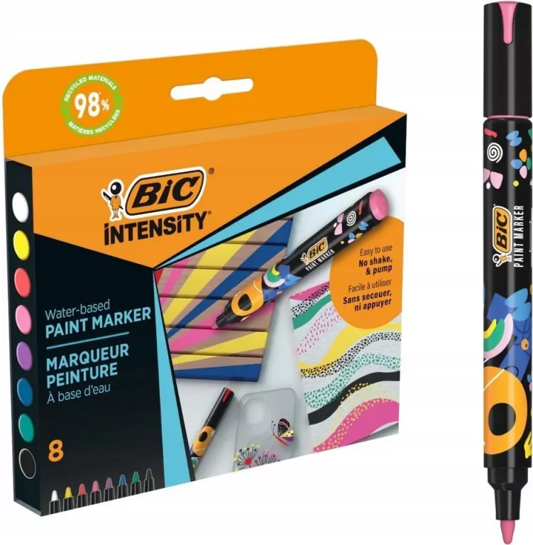 Markery akrylowe Intensity Classic Paint mix 8szt - tantis.pl