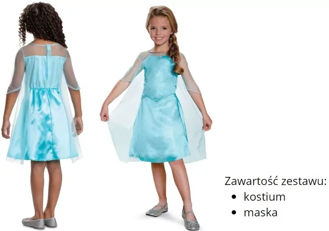 Strój Kraina Lodu Elsa 124-135cm (7-8 lat) - tantis.pl