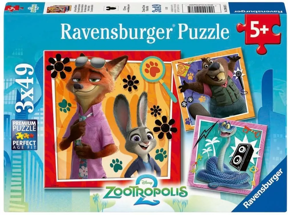 Puzzle dla dzieci 2D: Zwierzogród 2 3x49el - tantis.pl