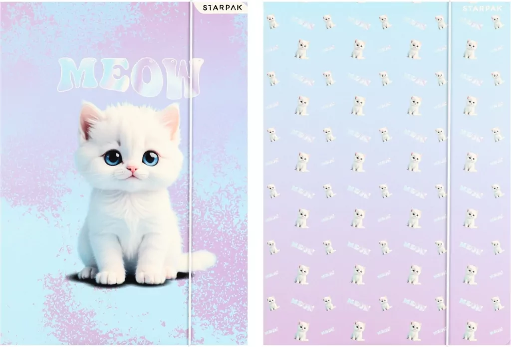 TECZKA Z GUMKA PAP A4 CUTE KITTY MIX2 STK 10/100 - tantis.pl