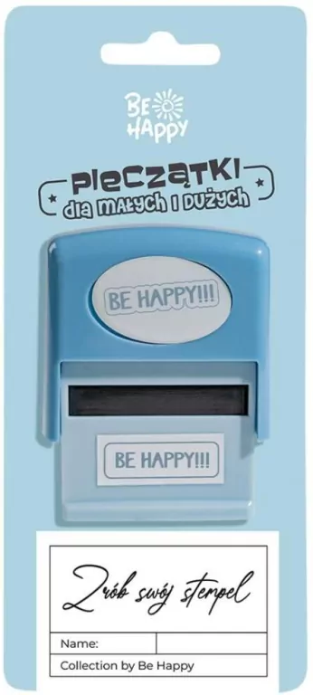 Pieczątka z napisem - Be Happy!!! - tantis.pl