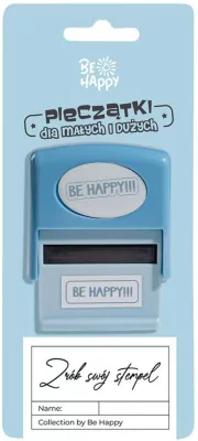 Pieczątka z napisem - Be Happy!!!