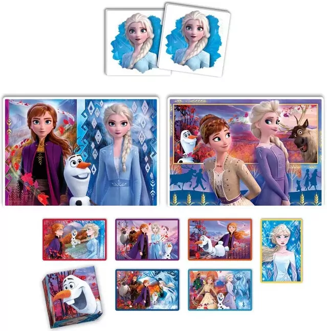 Puzzle 48 + 36 + Memo + 6 klocków Edukit Frozen - tantis.pl