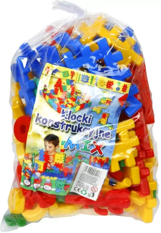 Klocki konstrukcyjne. Mix 60 el. - tantis.pl