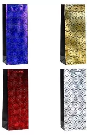 Torebka ozdobna na butelkę 12x36x9cm mix ROZETTE - tantis.pl
