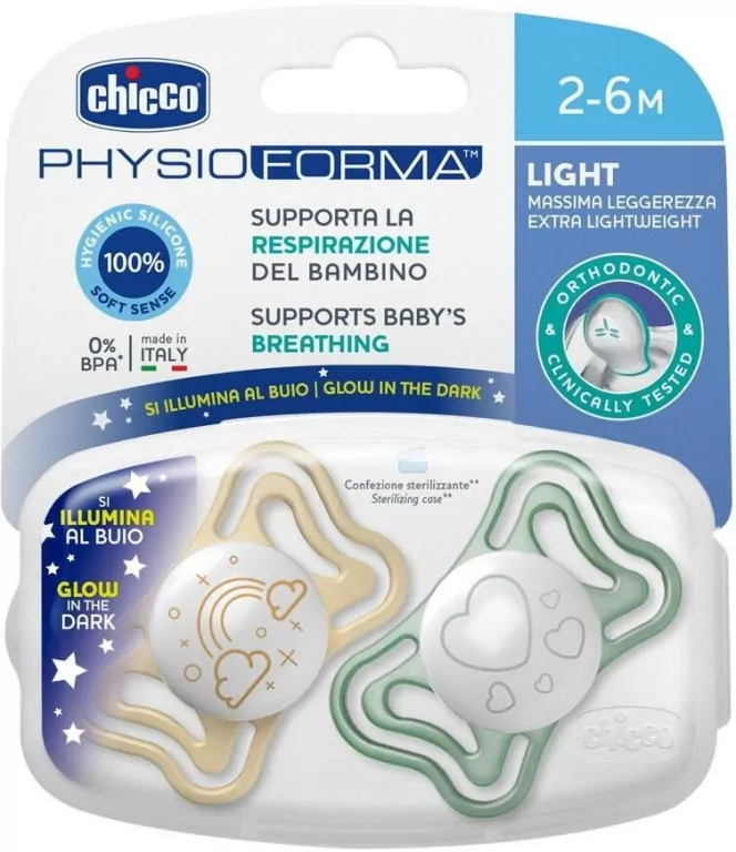 Chicco. Light. Smoczek. 2 sztuki. 2-6 miesięcy - tantis.pl