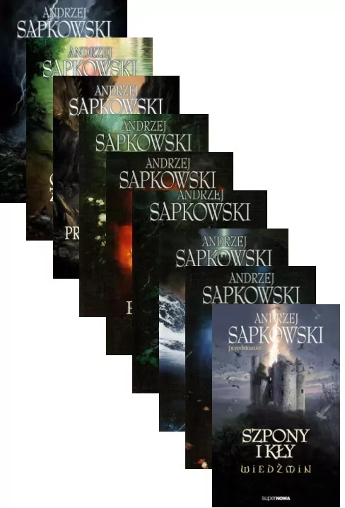 Pakiet: Wiedźmin: Ostatnie życzenie / Miecz przeznaczenia / Krew elfów / Czas pogardy / Chrzest ognia / Wieża Jaskółki / Pani Jeziora / Sezon burz / Szpony i kły - tantis.pl