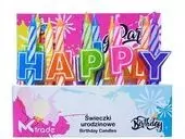 Świeczki urodzinowe kolorowe Happy Birthday - tantis.pl